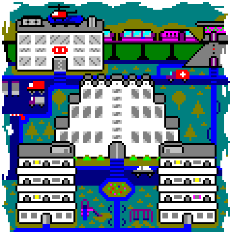 Центральная часть карты - верхняя зона с точками историй 1, 2, 3