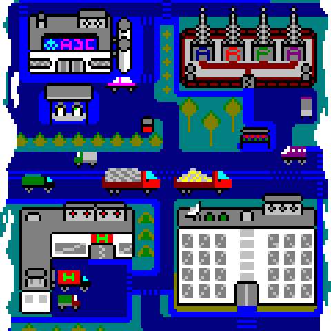 Центральная часть карты - средняя зона с точками историй 5, 6, 7